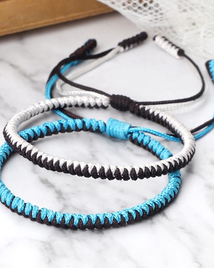 Woven Cotton Rope String Bracelet Handmade